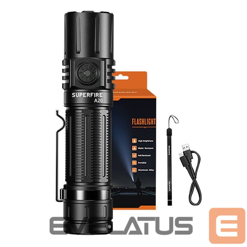 LED Flashlight Supcase Latarka Superfire A20