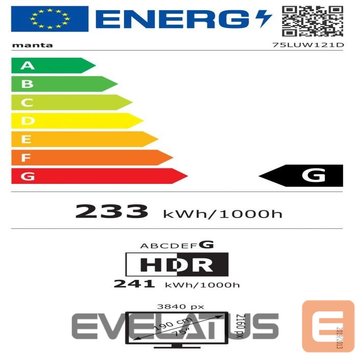 Televizoriai Manta 75LUW121D