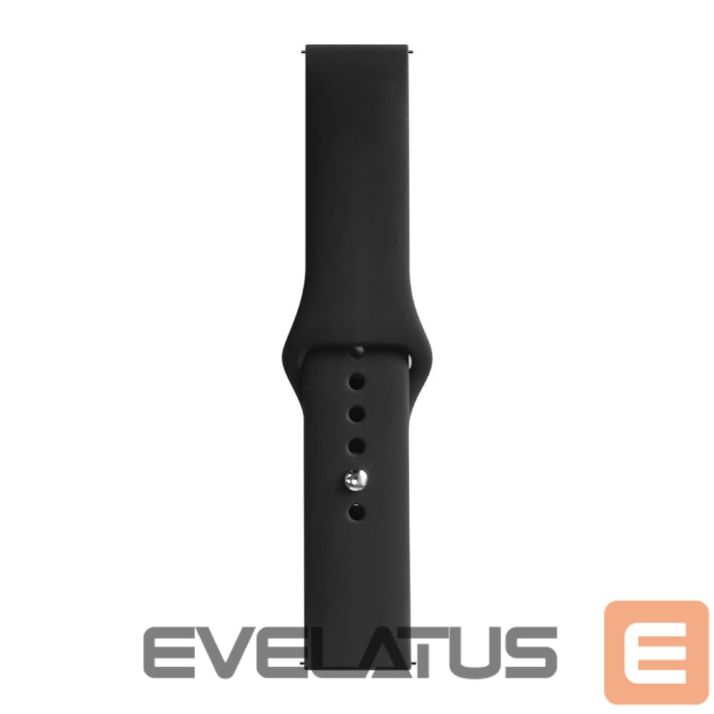 Strap Evelatus Evelatus 20mm Silicone Loop Watch Straps (S/M 110mm) Black