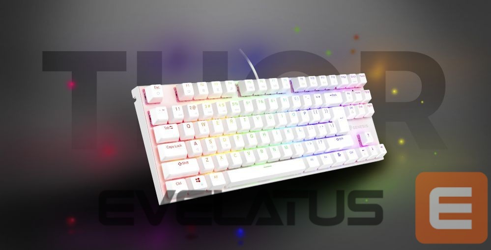 Computer keyboard Genesis THOR 303 | Mechanical Gaming Keyboard | Wired | US | White | USB Type-A | Outemu Peach Silent