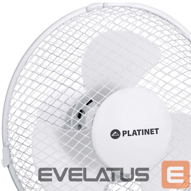 Ventilators Platinet PTF9W Compact & Powefull 24W Desk Air Fan 23cm Blades with 3 Speed levels White