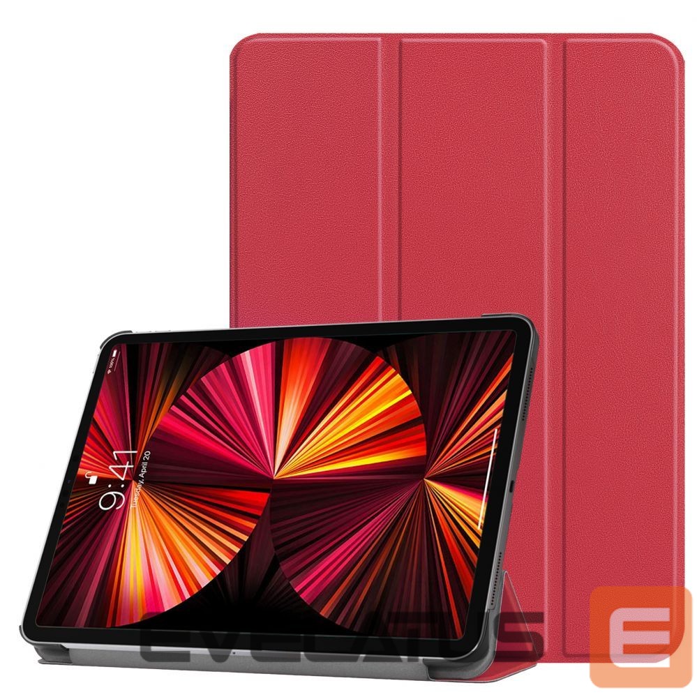 Kaaned iLike Galaxy Tab S9 FE Plus Tri-Fold Eco-Leather Stand Case Coral Pink