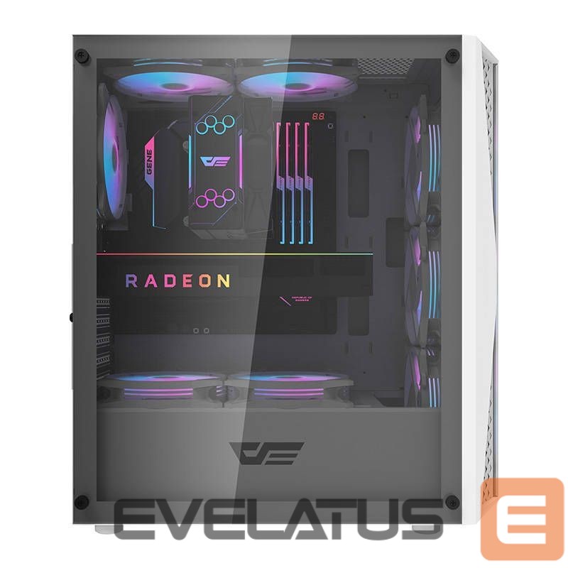 Cooler Darkflash Darkflash DK352 Plus computer case + 4 fans (black and white)