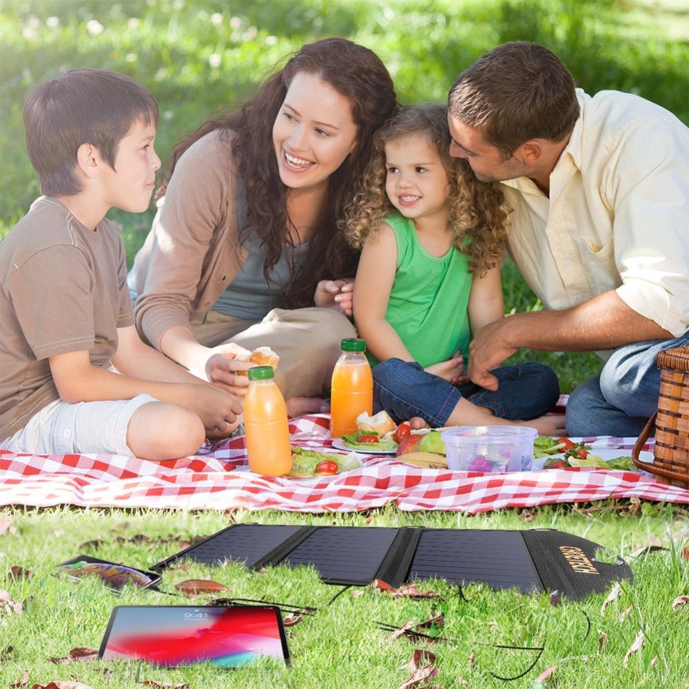 Laadija Choetech Choetech SC001 solar foldable charger 19W 2x USB-A - black