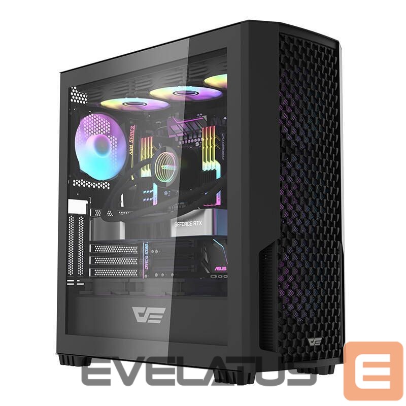 Cooler Darkflash Computer case Darkflash DF2100 + 4 ARGB fans (black)