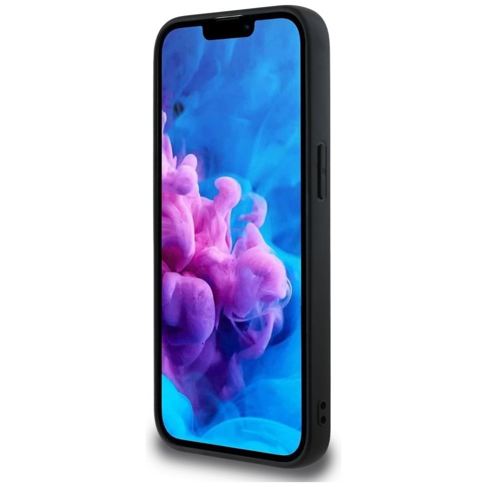 Tagakaaned Guess Guess PU Grained 4G Metal Logo case for iPhone 16e - black