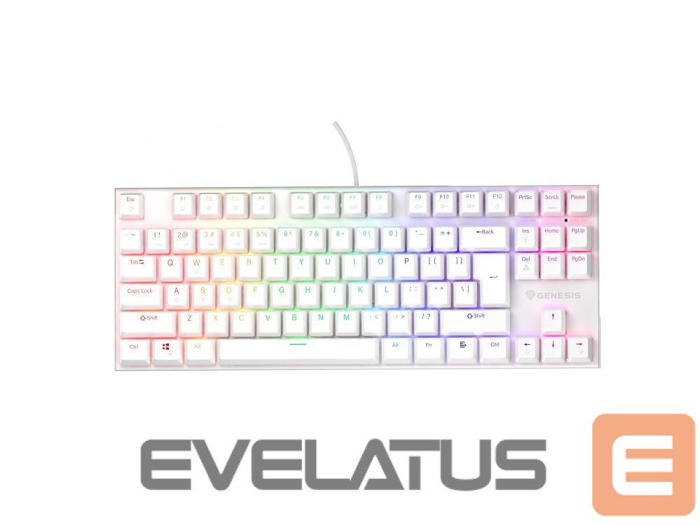 Computer keyboard Genesis THOR 303 | Mechanical Gaming Keyboard | Wired | US | White | USB Type-A | Outemu Peach Silent