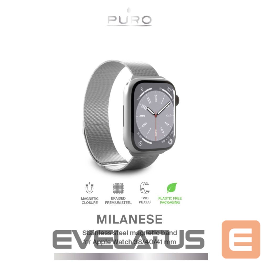 Strap Puro Puro Milanese Stainless Steel Apple Watch Band 38/40/41mm - Silver