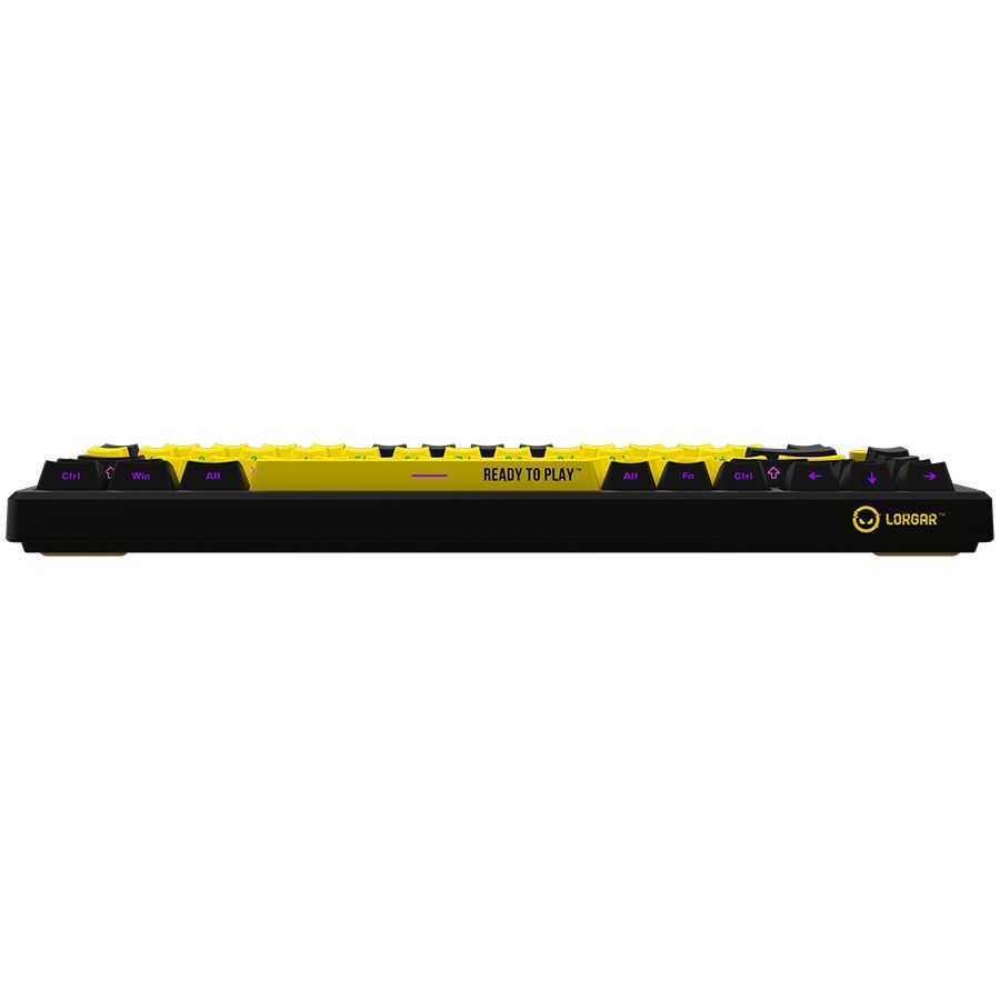 Computer keyboard LORGAR LORGAR KBP7075W, Wireless 75% Mechanical Gaming Keyboard Pro, Black/yellow, EN layout
