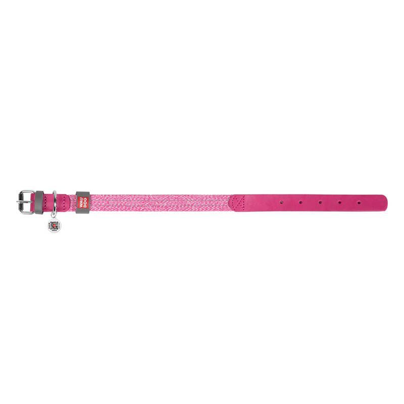 Kariloomade jaoks Waudog Classic Dog collar with QR code Waudog size L pink