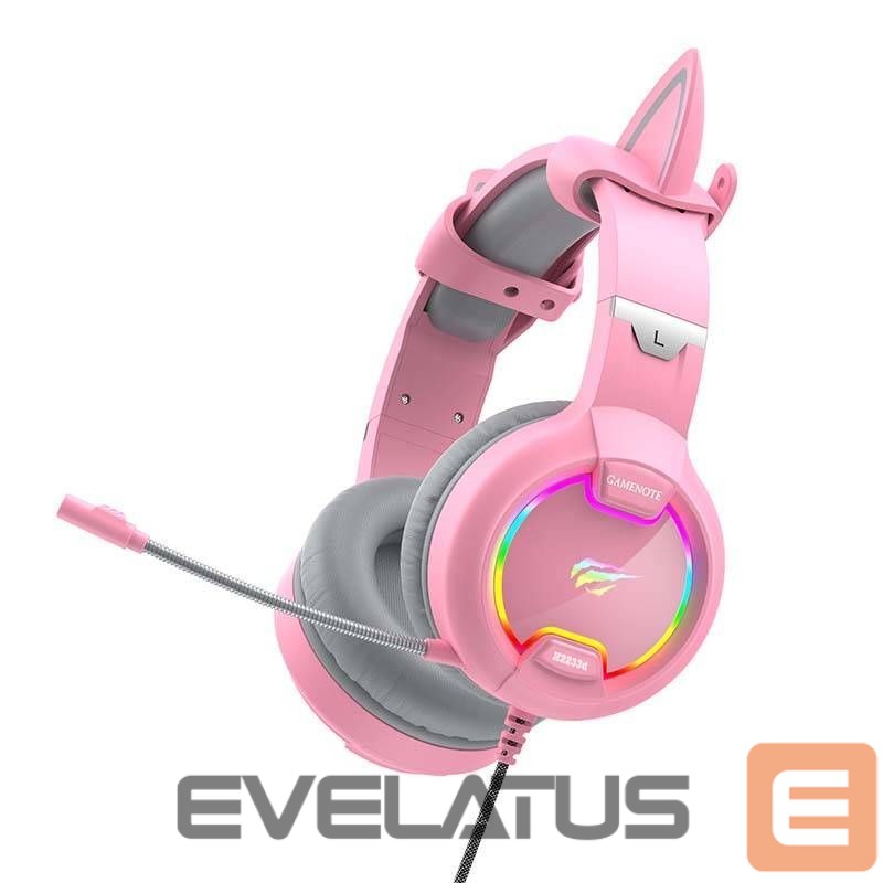 Kõrvaklapid Havit Gaming headphones Havit GAMENOTE H2233d RGB (pink)