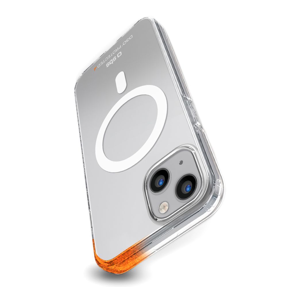 Back panel cover SBS SBS D3O MagSafe iPhone 15 Case - Clear