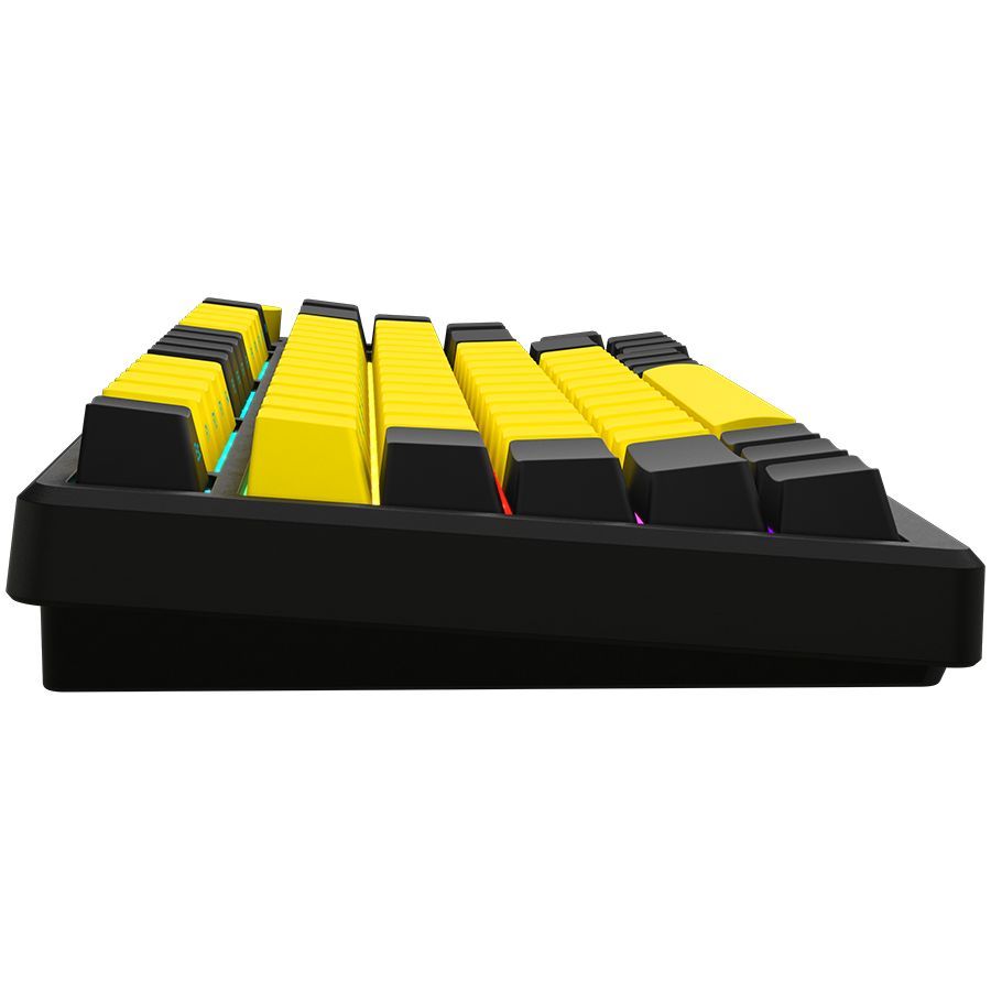 Computer keyboard LORGAR LORGAR KBP7075W, Wireless 75% Mechanical Gaming Keyboard Pro, Black/yellow, EN layout