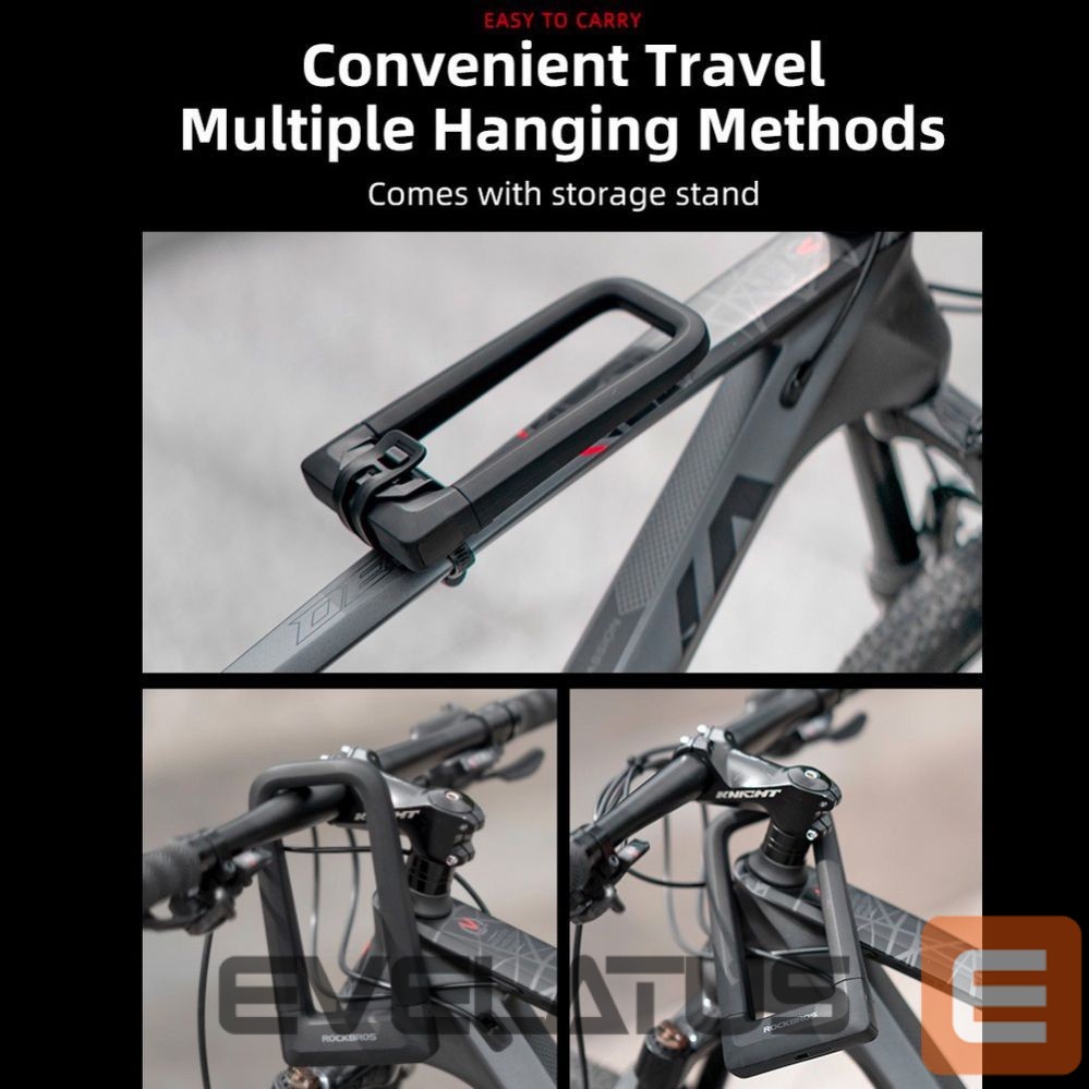 Jalgratta tarvik Rockbros Rockbros RKS626-BK U-lock Bike Lock - Black