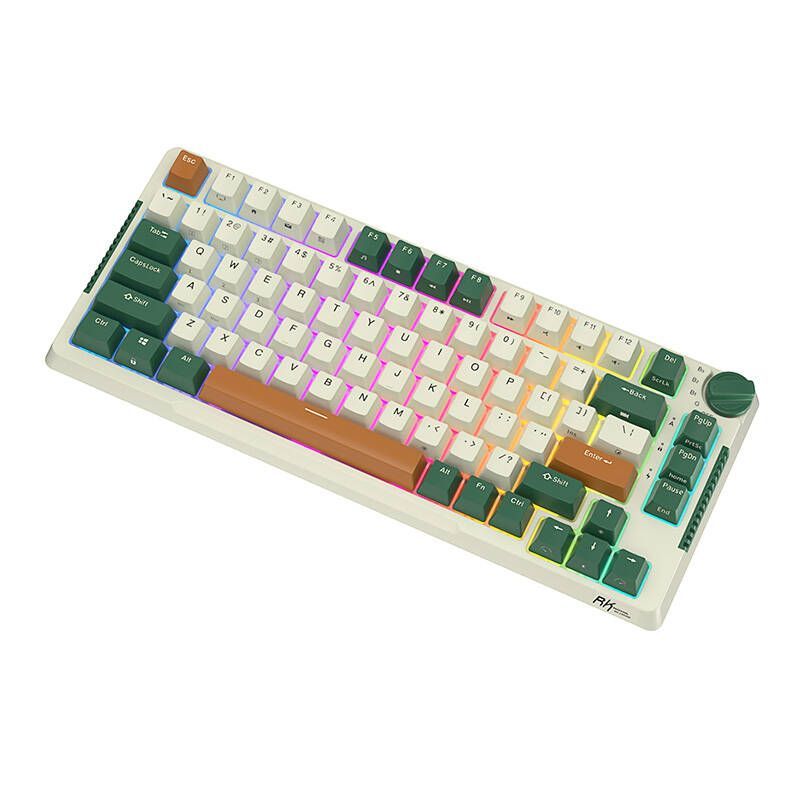 Computer keyboard Royal Kludge Wireless mechanical keyboard Royal Kludge RKH81 RGB, Sky cyan switch (green)