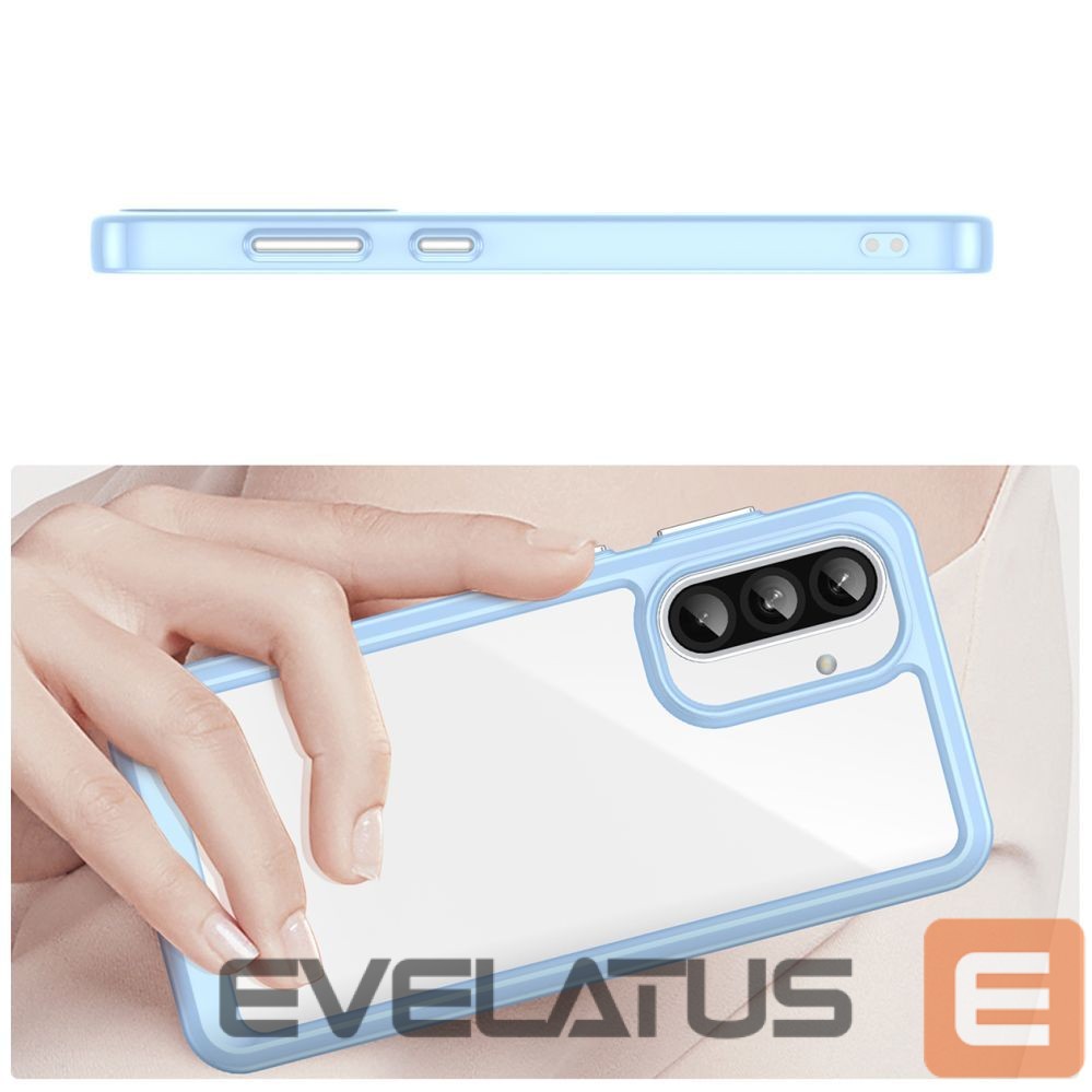 Nugarėlės dėklai Hurtel Outer Space Case for Samsung Galaxy A56 Cover with Flexible Frame - Blue