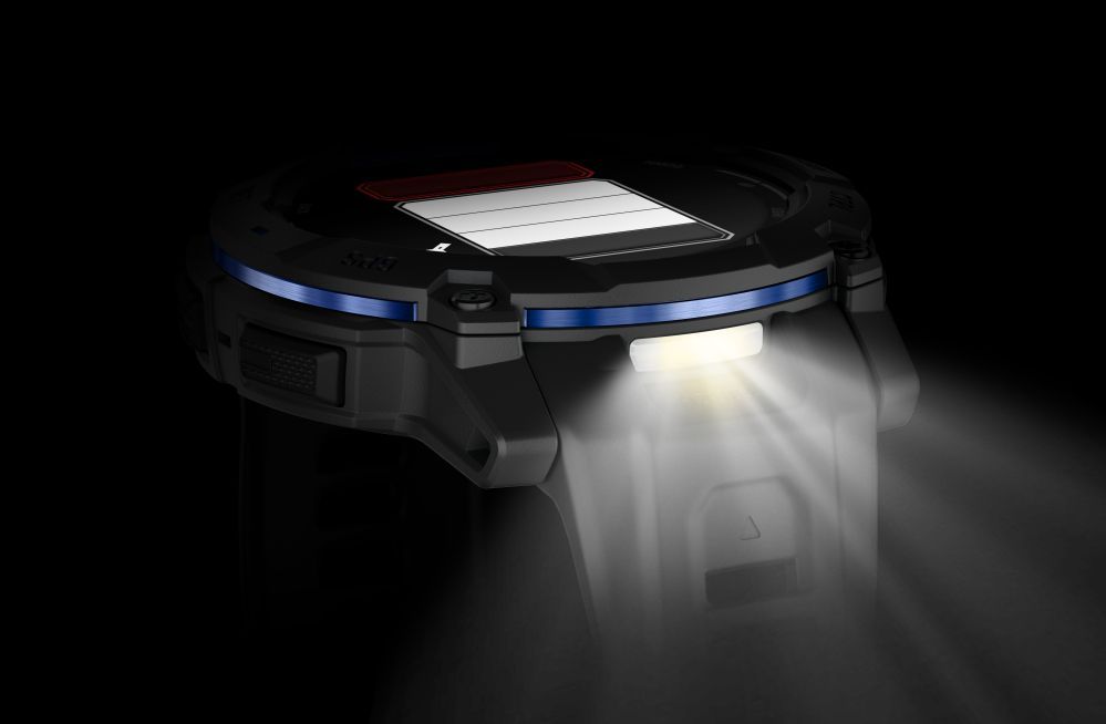 Nutikell Garmin Instinct 3 – 50 mm, Supernova Edition, AMOLED, Black / Bolt blue sports watch