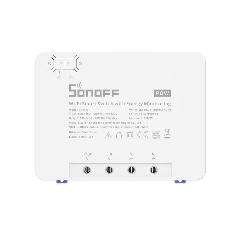 Droon Sonoff Smart WiFi switch with Energy Monitoring Sonoff POWR3 (25A/5500W)