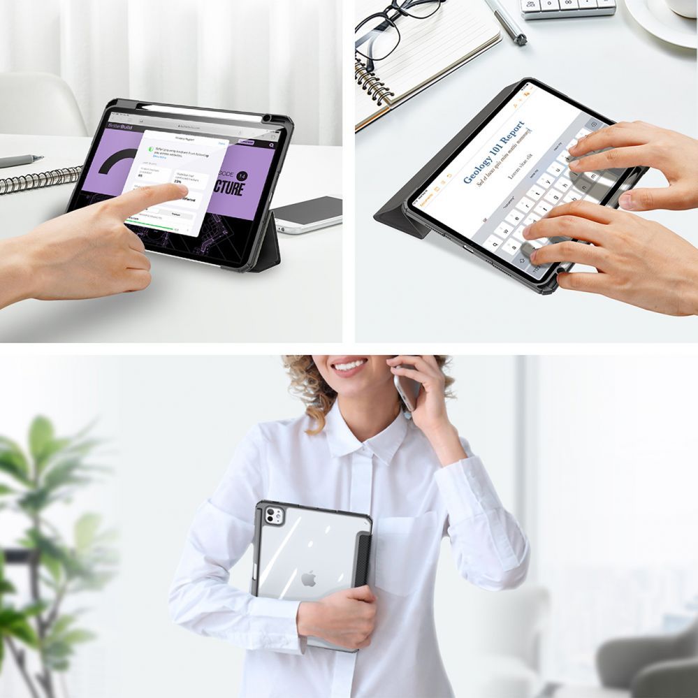 Tagakaaned Dux Ducis Dux Ducis Toby case with flap and stand for iPad Pro 11" 2024 - black