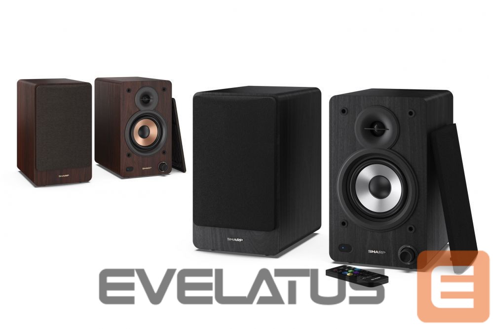 Speakers Sharp CP-SS30 Bookshelf Speakers, Black