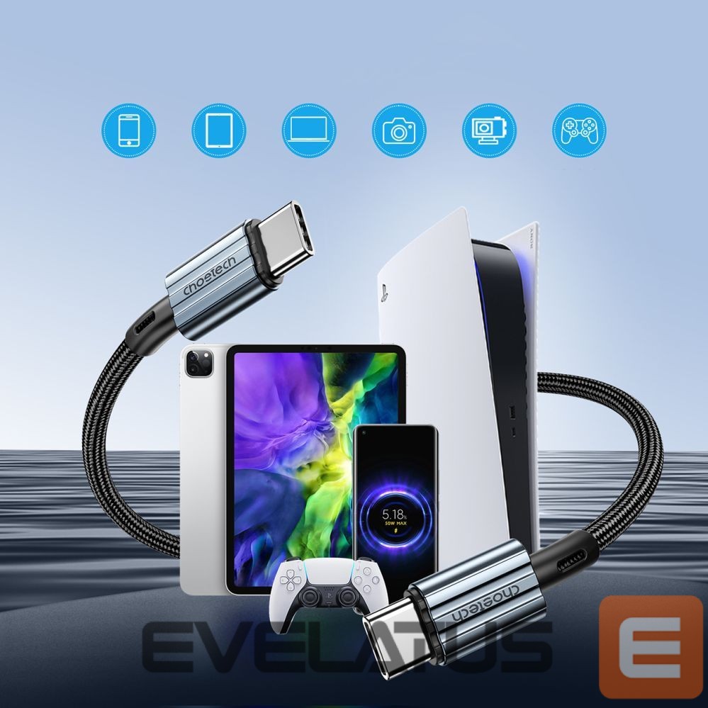 Holders and stands Choetech Choetech XCC-1014 USB-C / USB-C PD 60W cable - gray