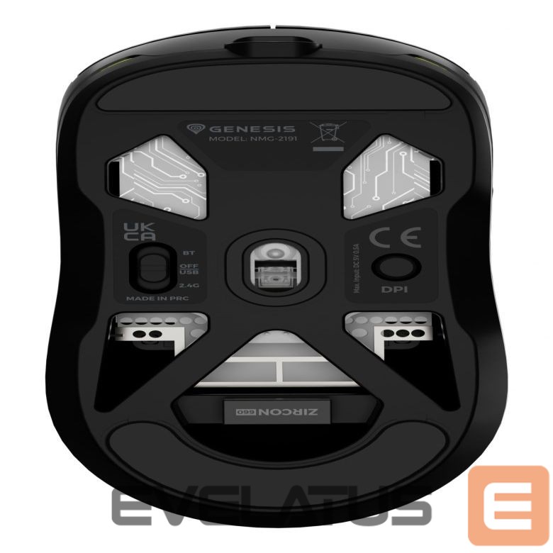 Computer mouse Genesis Gaming Mouse | Zircon 660 | Wired/Wireless | 2.4 GHz, Bluetooth, USB | Black