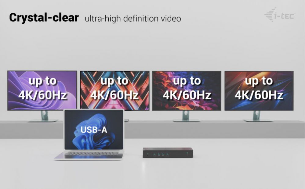 Computer accessories I-TEC I-TEC Universal 5x 4K Display DS+PD 100W