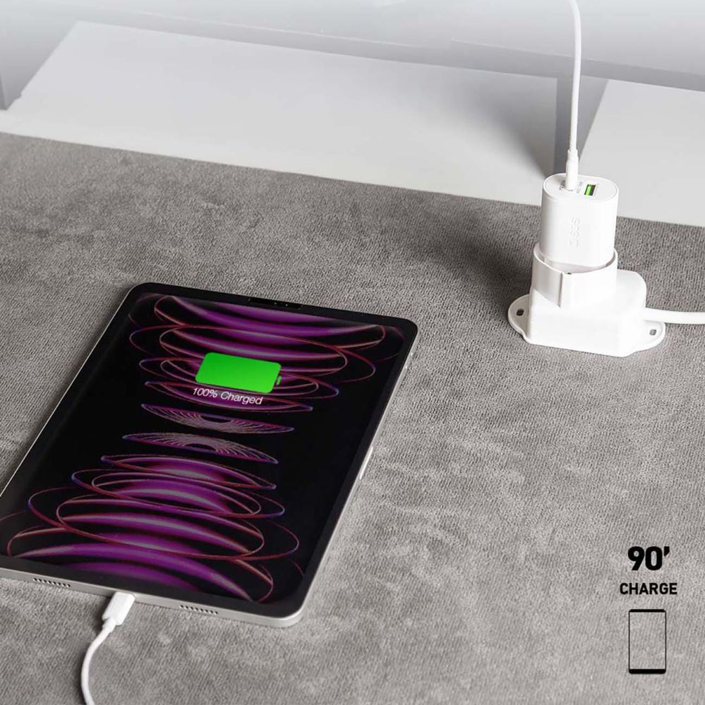 Adaptrid SBS SBS TETRPD20W 20W USB-A USB-C Wall Charger with Power Delivery - White