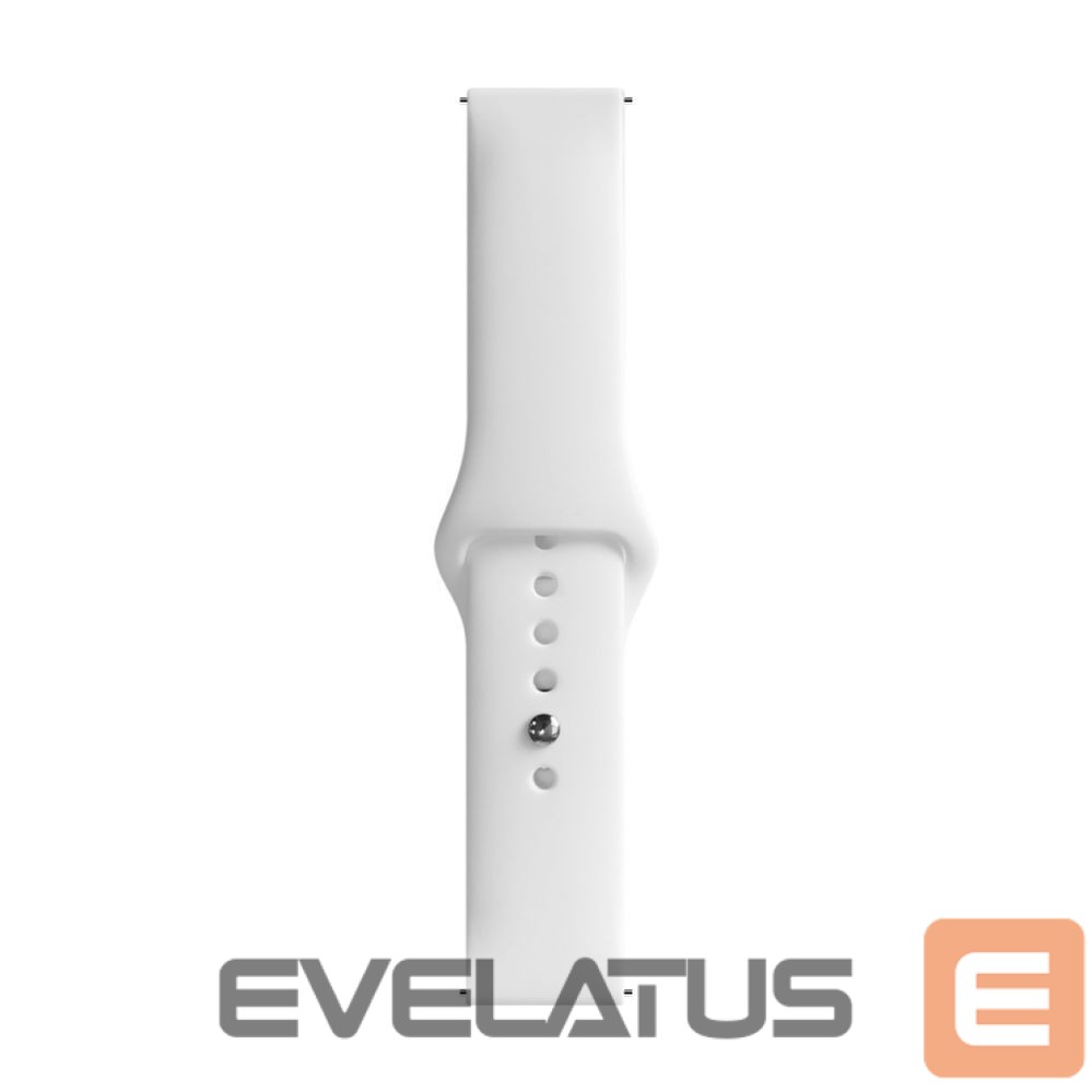 Strap Evelatus Evelatus Watch 22mm Silicone Loop Watch Straps (S/M 110mm) White