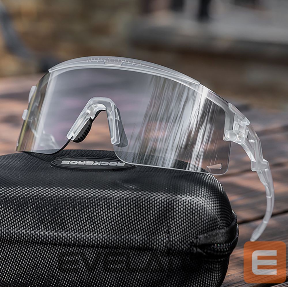 Citas preces Rockbros Rockbros Cycling Glasses Photochromic, with UV Protection and Corrective Insert - Transparent Black