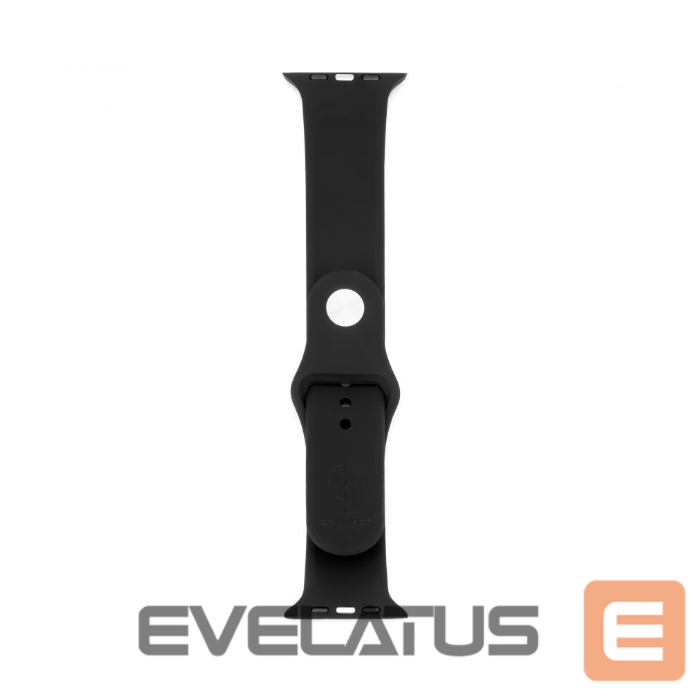 Strap Connect Watch 42/44/45mm Silicone Loop Watch Strap (S/M 110mm) Black