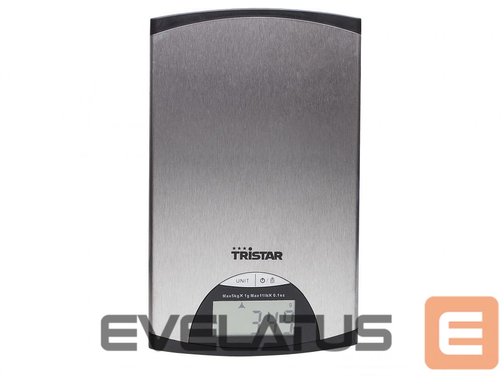Kitchen scales Tristar Kitchen scale KW-2435 Maximum weight (capacity) 5 kg, Metallic