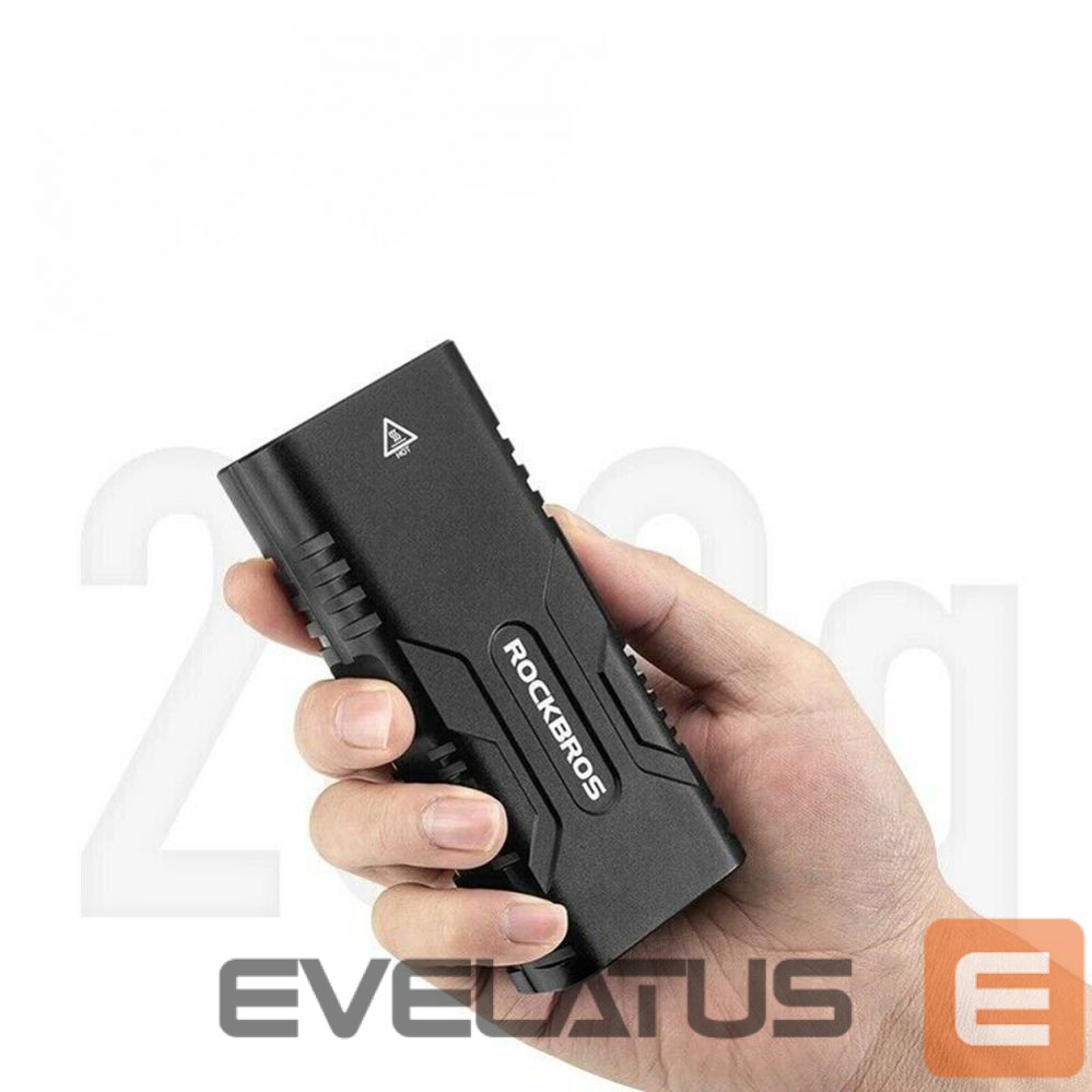 Bicycle accessory Rockbros Rockbros 24310002001 bicycle light 850 lm with powerbank function + USB-C - USB-A cable - black