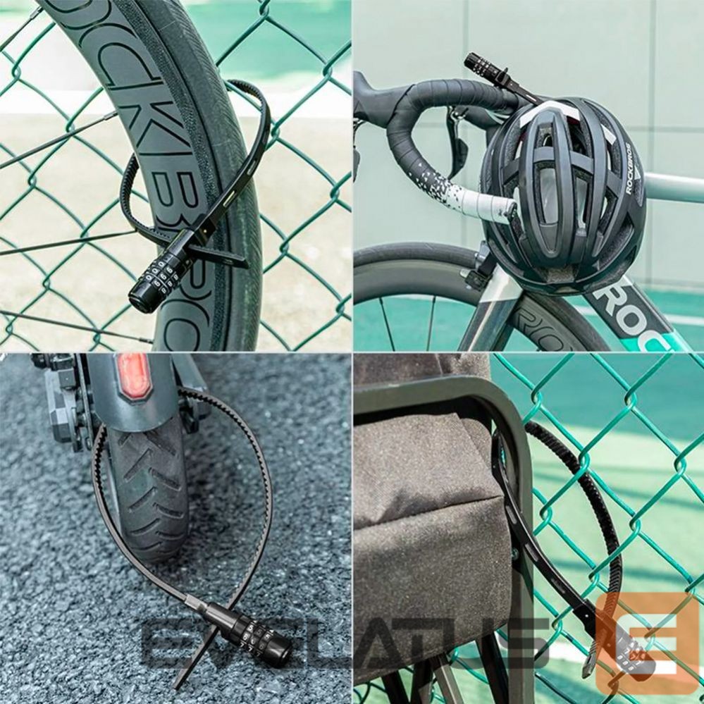 Bicycle accessory Rockbros Rockbros 3240001001 bicycle lock for 0.5 m combination - black