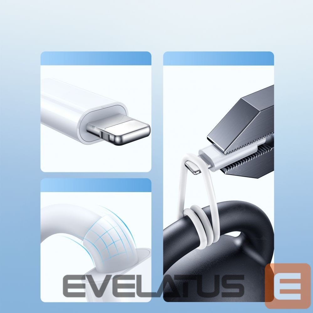 Strap Joyroom Joyroom S-IW007 3-in-1 cable USB-A magnetic charger - Lightning 1.2m - white