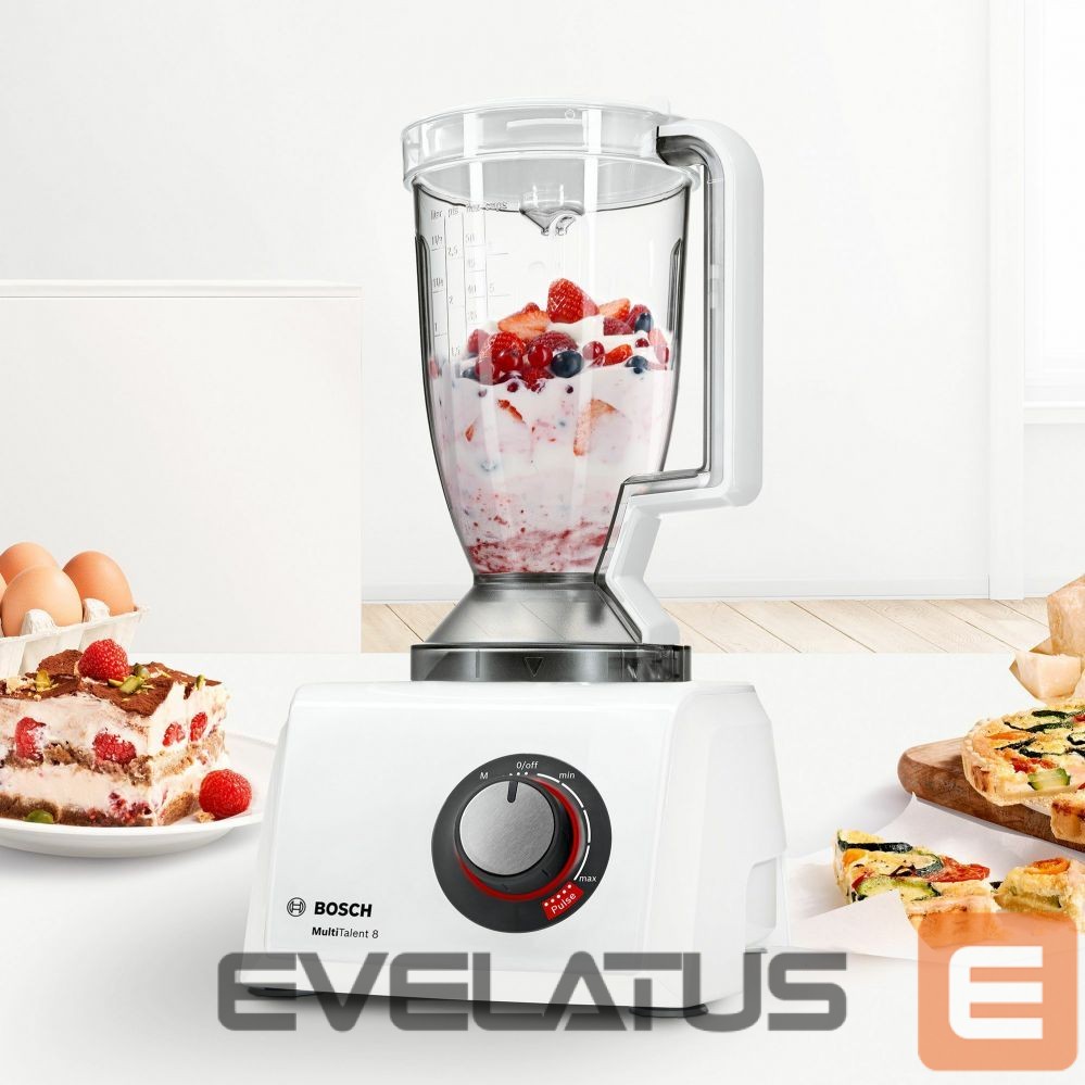Mikserid ja blenderid Bosch Food Processor MultiTalent 8 MC812W501 1000 W Number of speeds 2 Bowl capacity 3.9 L Blender White