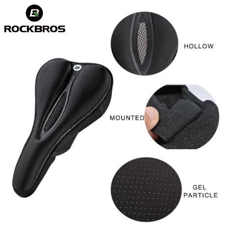 Jalgratta tarvik Rockbros Rockbros LF047-B silicone gel bicycle seat cover size L - black
