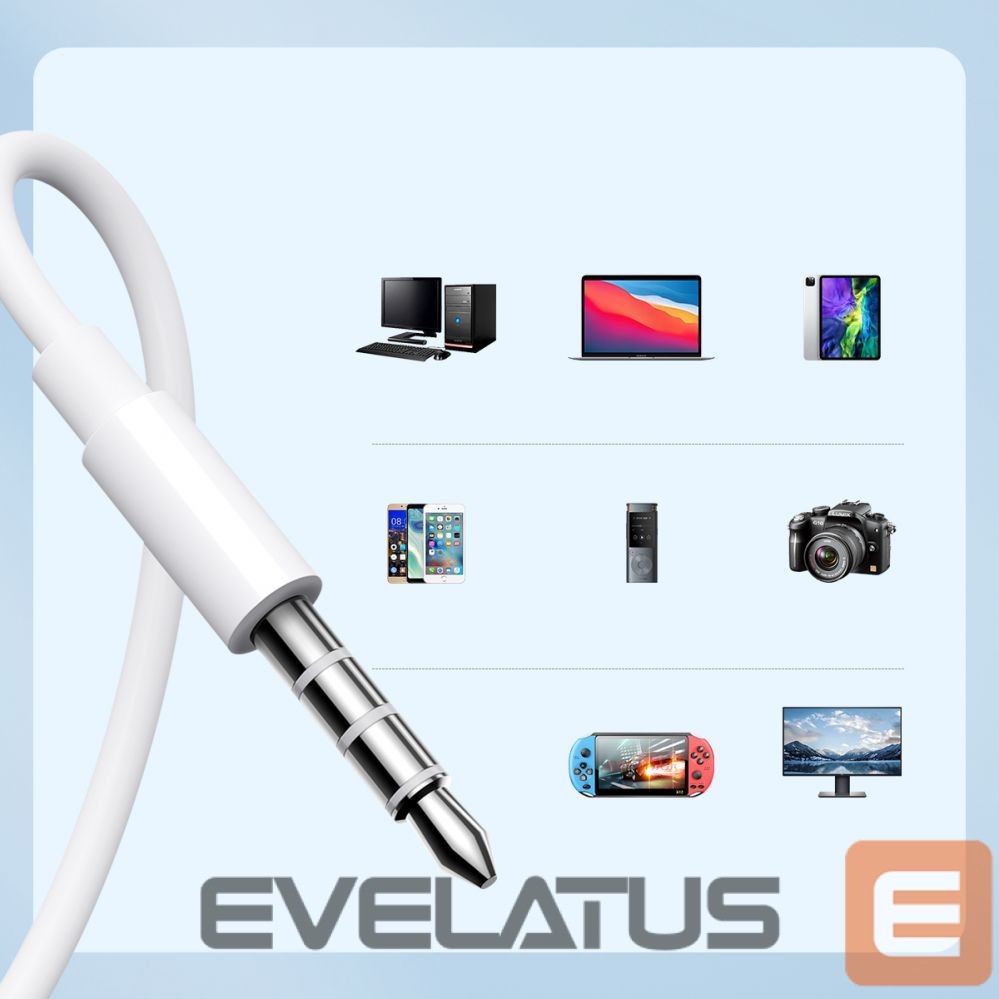 Kõrvaklapid Joyroom Joyroom JR-EW01 in-ear wired mini jack headphones with remote control - white