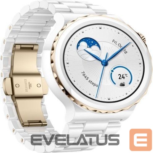 Nutikell Huawei Watch GT 3 Pro 43mm White Ceramic Case with Ceramic Strap White