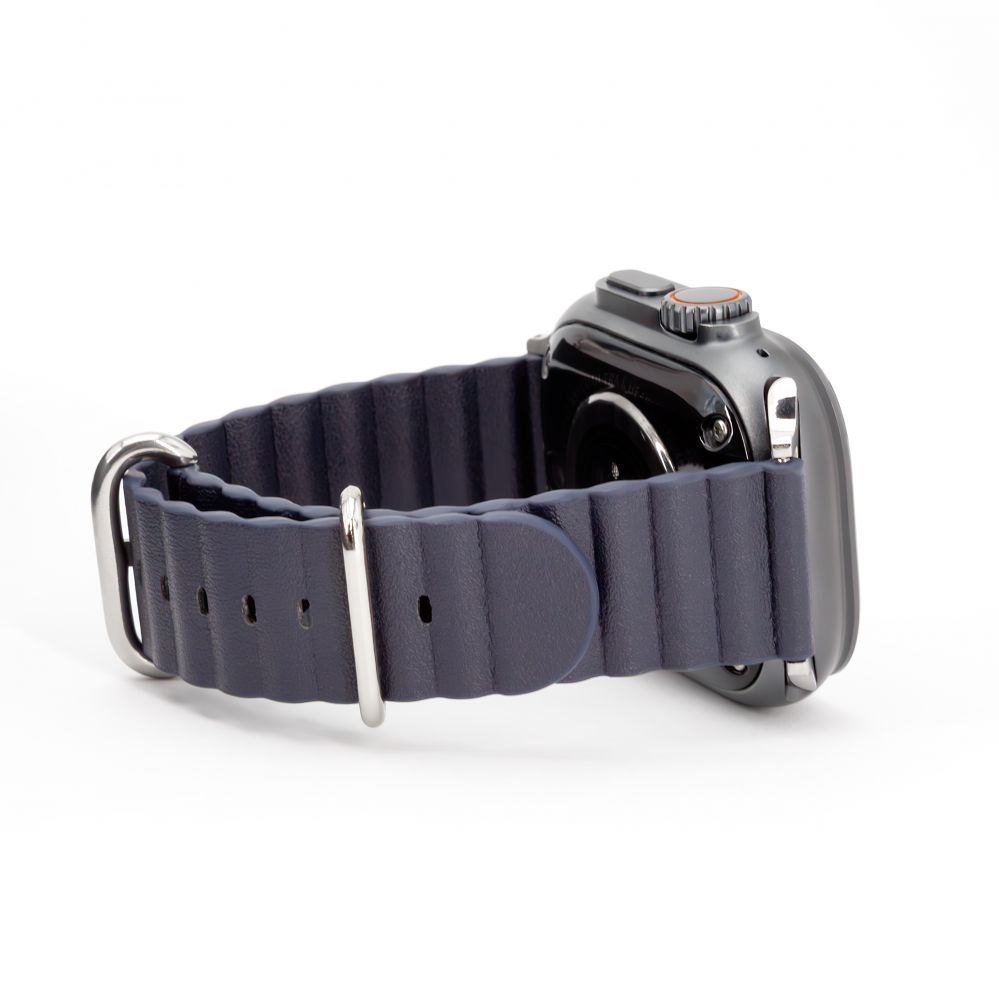 Rihm Connect Watch 38/40/41mm Marine leather Watch Strap Navy Blue