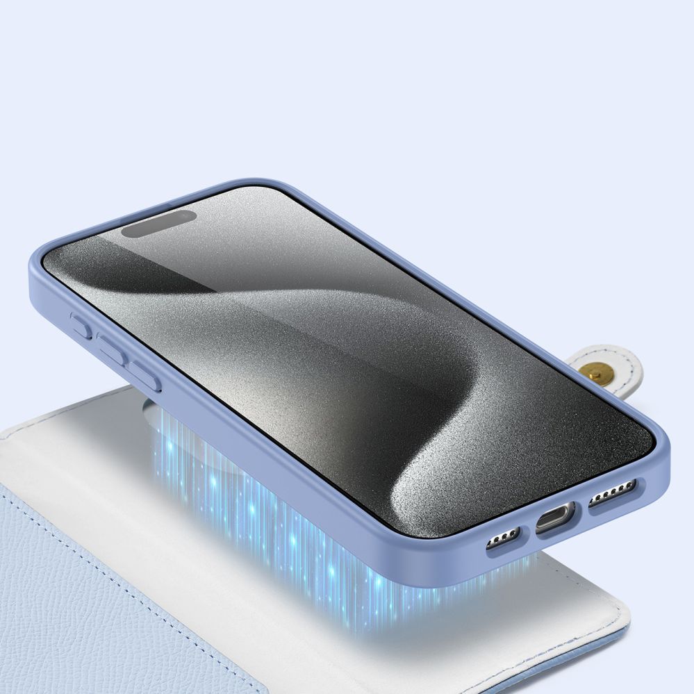 Back panel cover Dux Ducis Dux Ducis Lawa Leather Case for iPhone 15 Pro - Blue