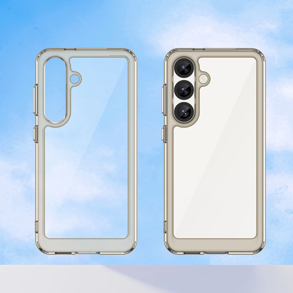 Nugarėlės dėklai Hurtel Outer Space Case for iPhone 16e Flexible Frame Cover - Translucent, Black