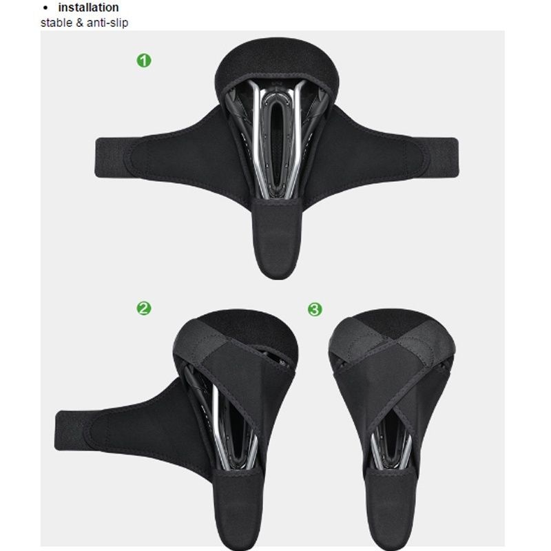 Jalgratta tarvik Rockbros Rockbros LF047-B silicone gel bicycle seat cover size L - black