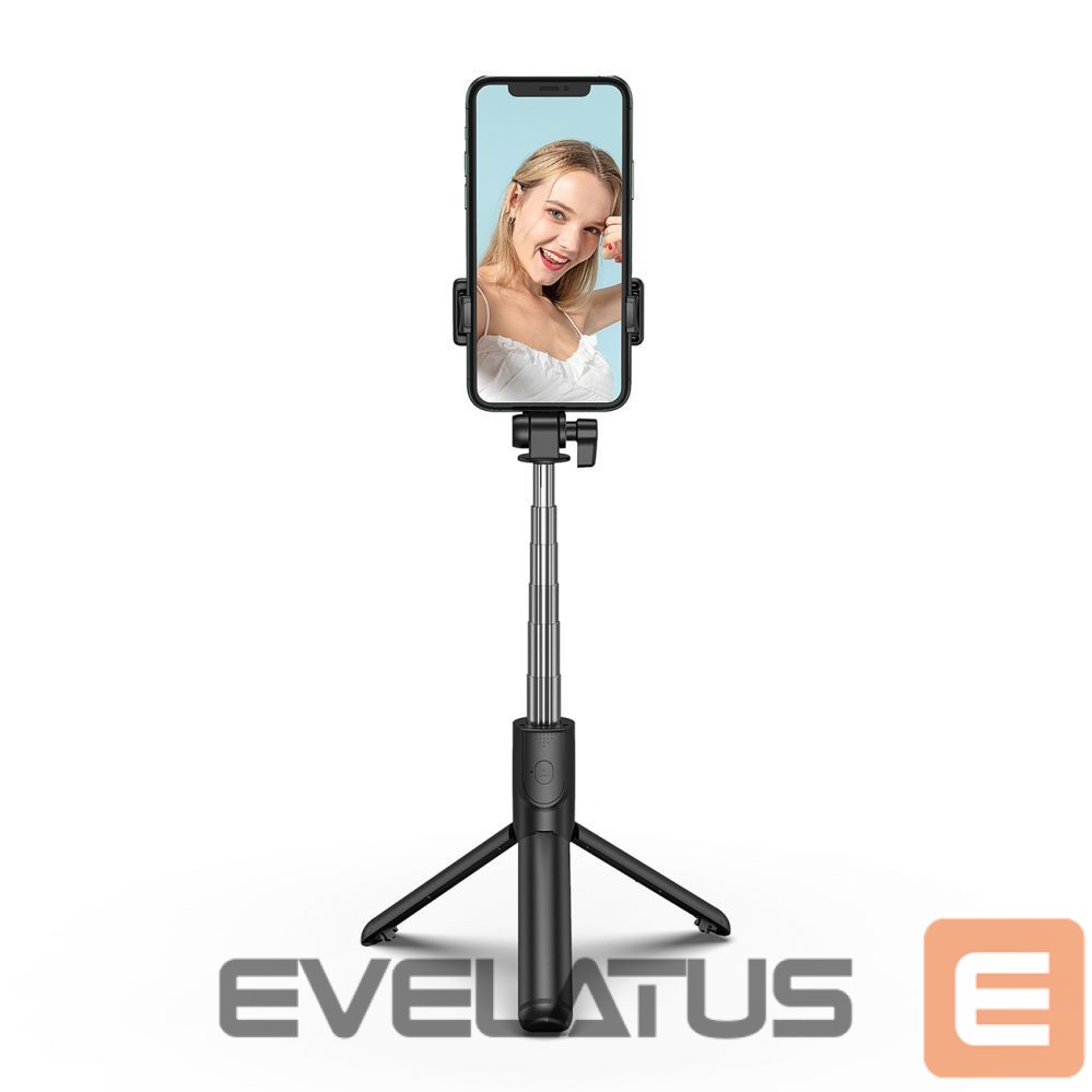 Camera accessory Hurtel Selfie stick WHS1Y telescopic tripod 1m with phone holder - black