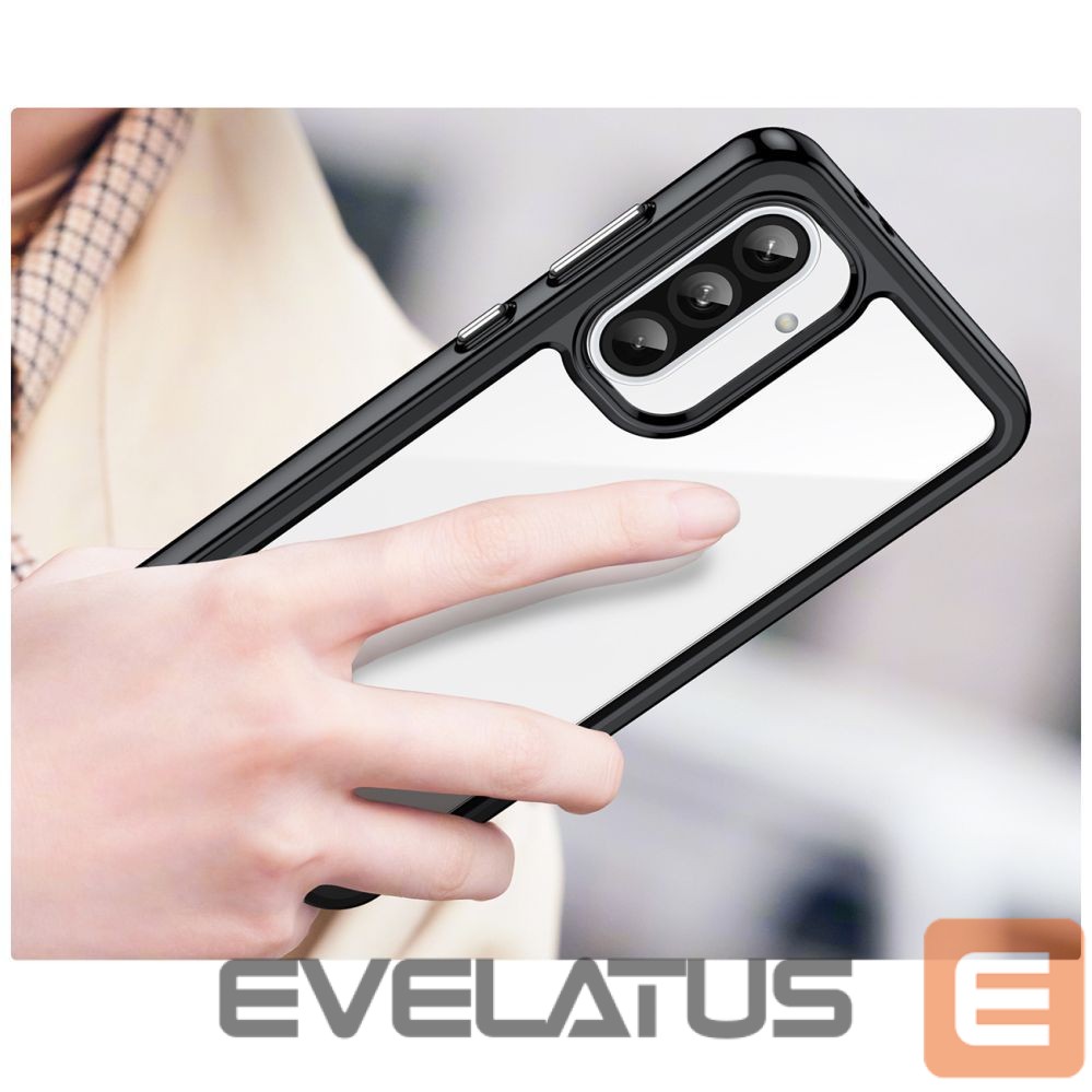 Nugarėlės dėklai Hurtel Outer Space Case for Samsung Galaxy A26 Cover with Flexible Frame - Black