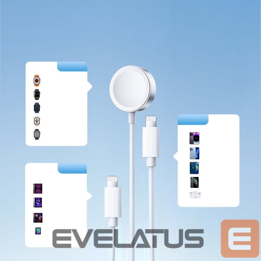 Strap Joyroom Joyroom S-IW007 3-in-1 cable USB-A magnetic charger - Lightning 1.2m - white