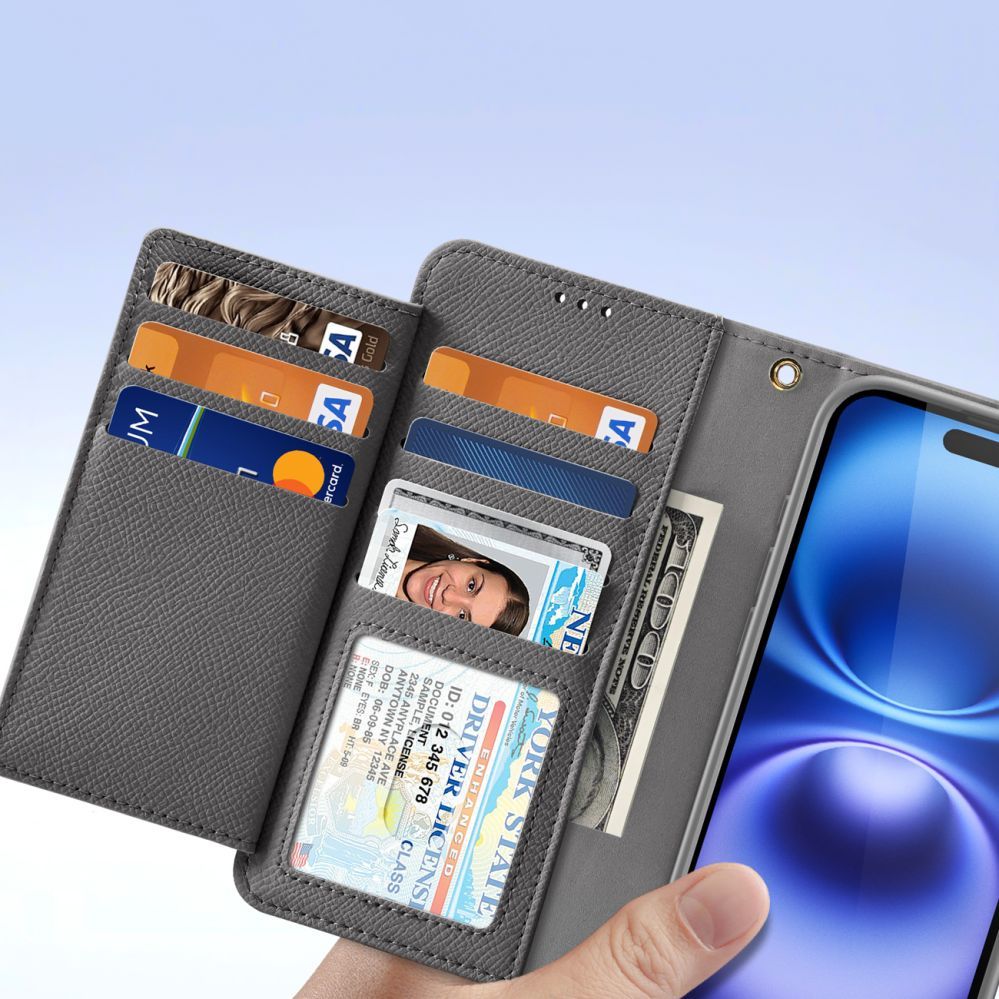 Back panel cover Dux Ducis Dux Ducis Lawa Leather Case for iPhone 16 - Gray