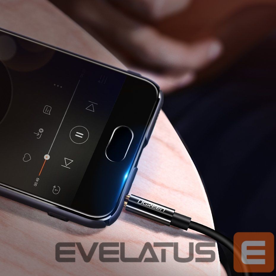 Kaabel Ugreen cable 3.5 mm headphone splitter mini jack AUX 25cm black (20816) Black