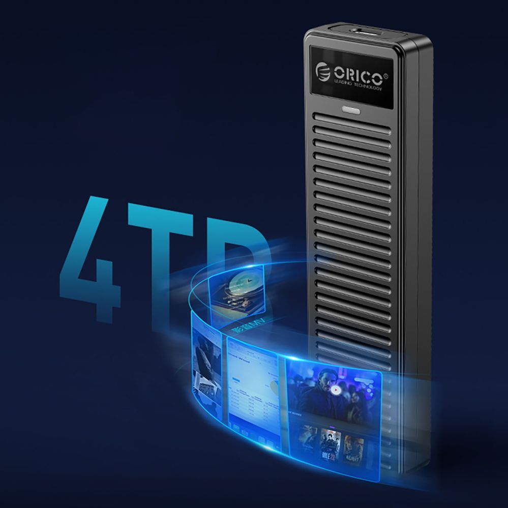 Other Computer Accessory Orico Orico DDM2-C3-G2 M.2 NVME USB-A USB-C 3.2 10Gb/s Disk Drive - Gray