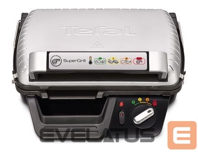 Table grill TEFAL SuperGrill Standard GC450B32 Contact, 2000 W, Stainless steel